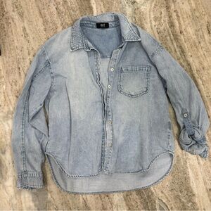 Kut from the Kloth Light Blue Denim Shirt